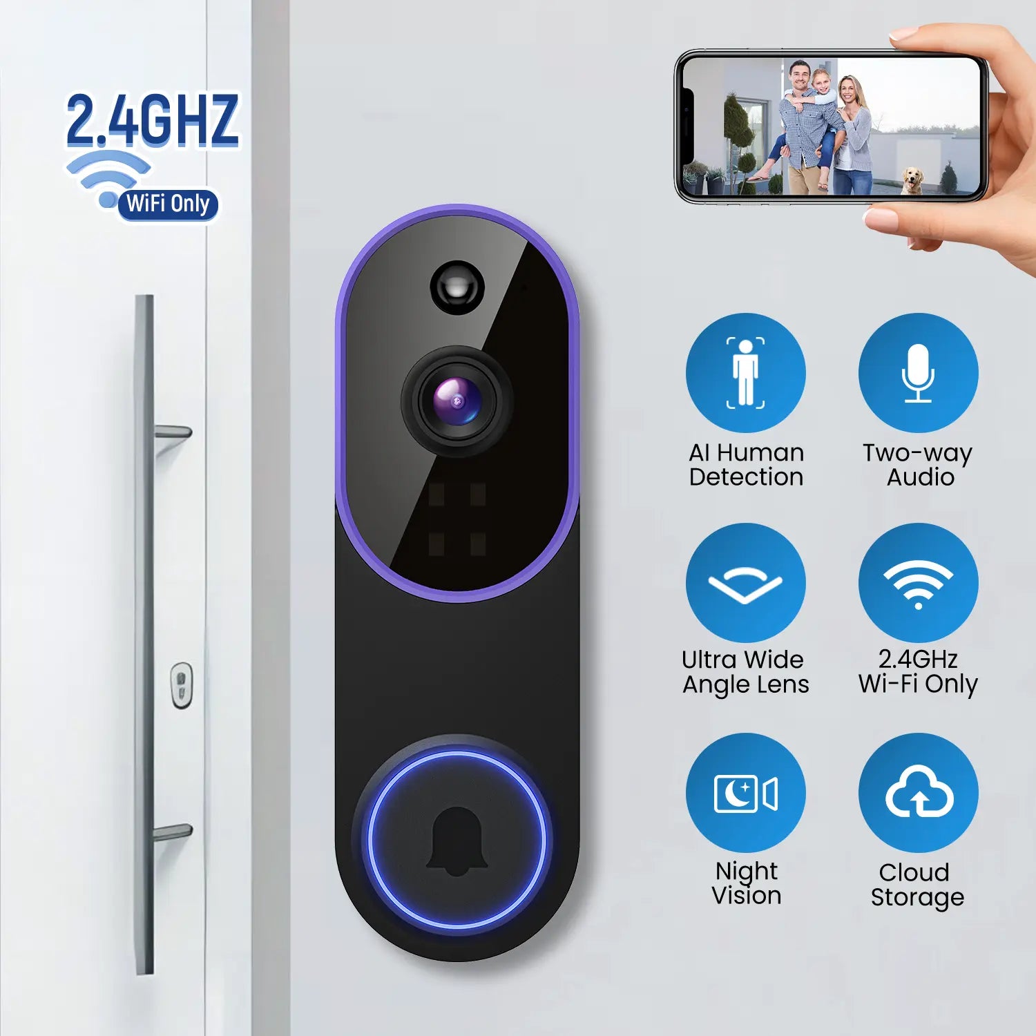 Freshora SmartGuard Door Camera™ – HD Wireless Security with Motion Detection