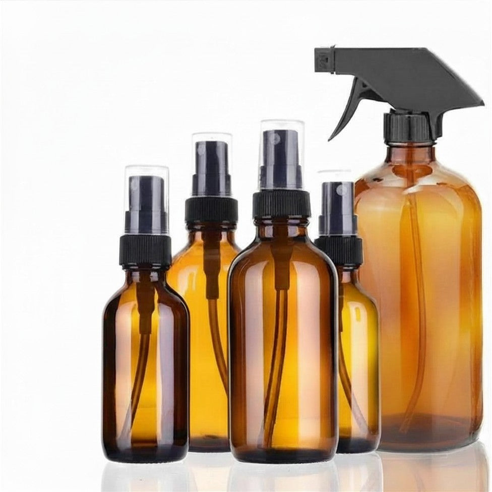 Freshora Amber Glass Spray Bottle Set