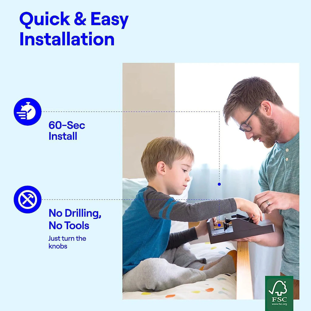 Clip-On Bedside Shelf – Easy Storage & Cable Organizer