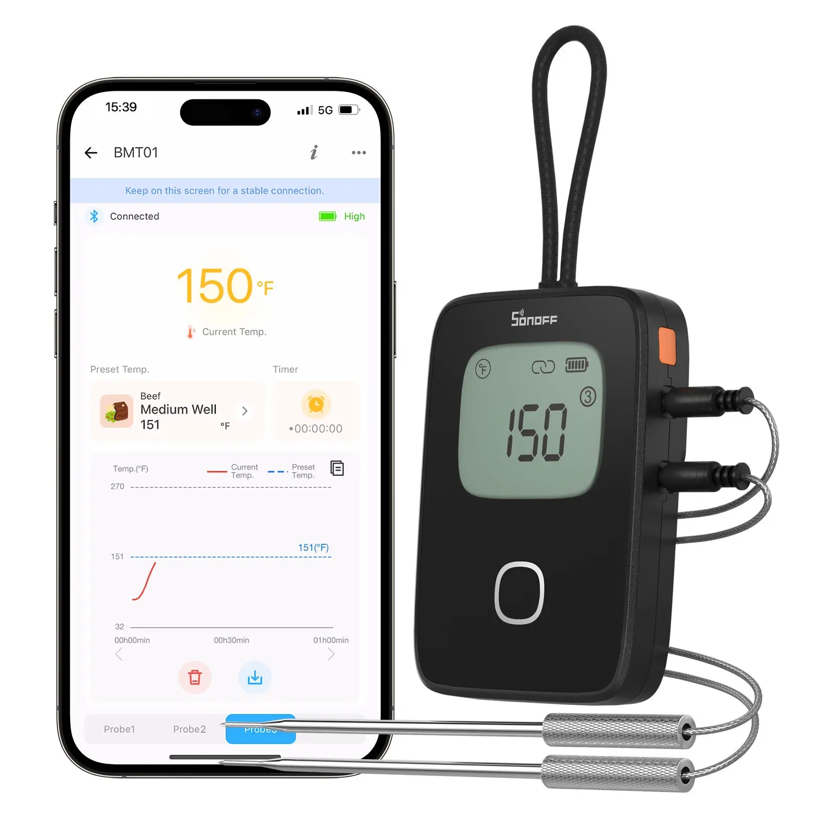 Freshora Smart Meat Thermometer – Precision Cooking Made Easy