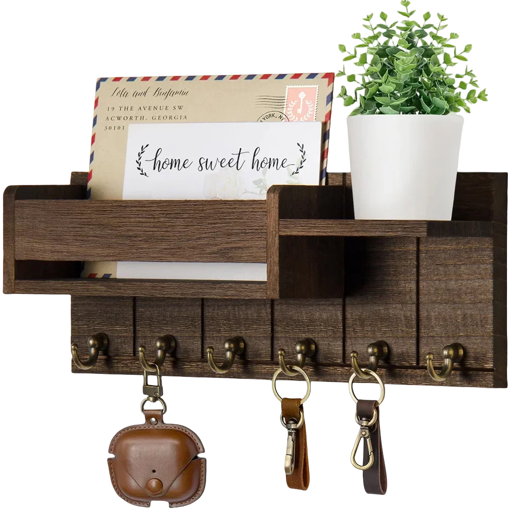 Entryway Key & Mail Organizer Shelf