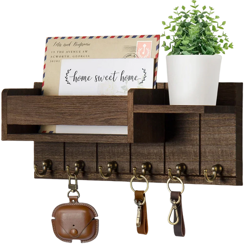 Entryway Key & Mail Organizer Shelf