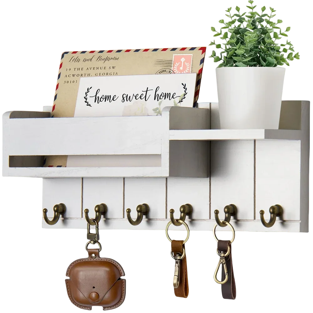 Entryway Key & Mail Organizer Shelf